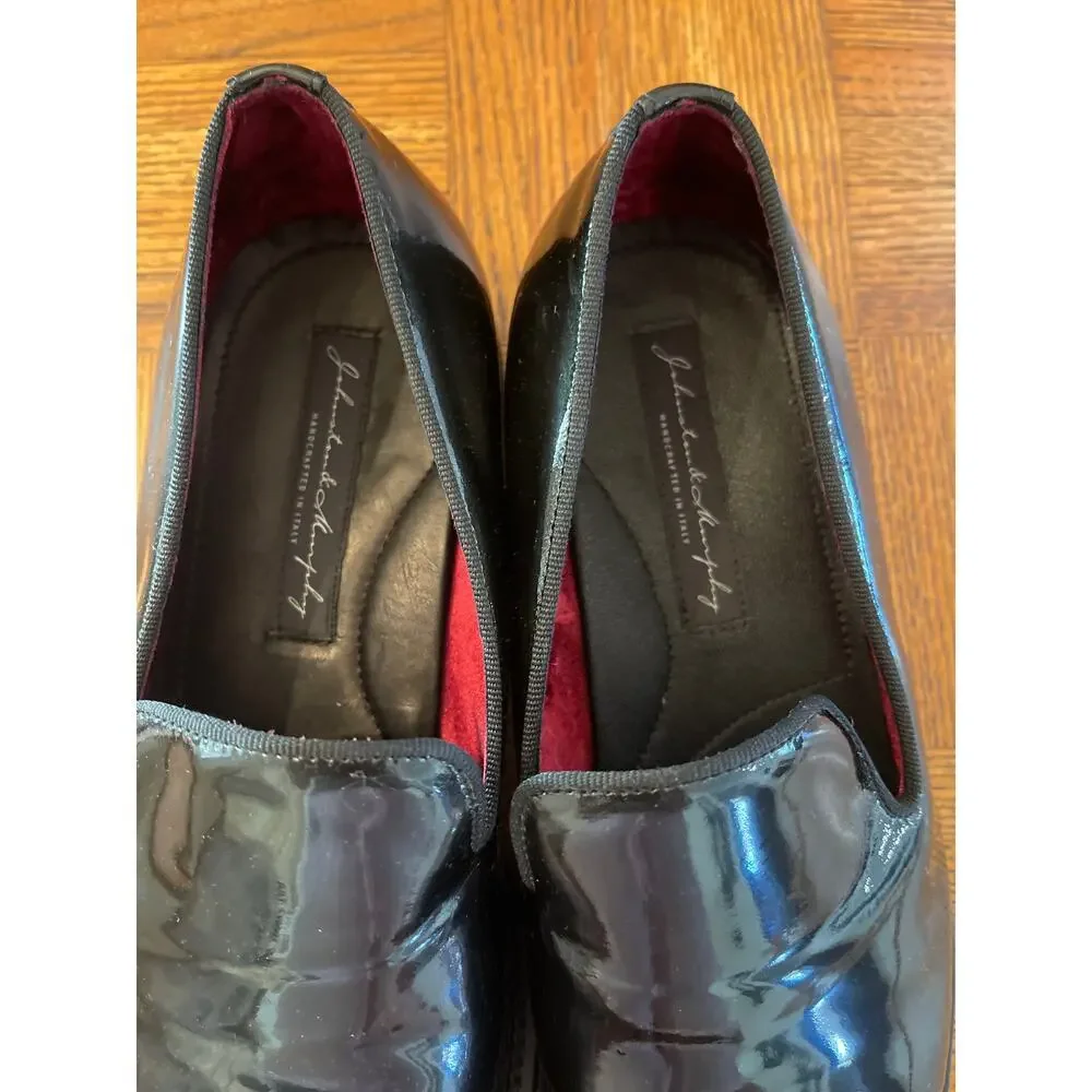 Johnston & Murphy Gavney Slip-On Loafer in Black Patent size 10.5